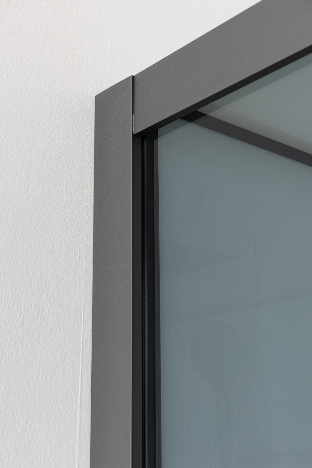 Cabine de douche Amani gauche/droite gunmetal verre gris porte coulissante 90x115x215cm