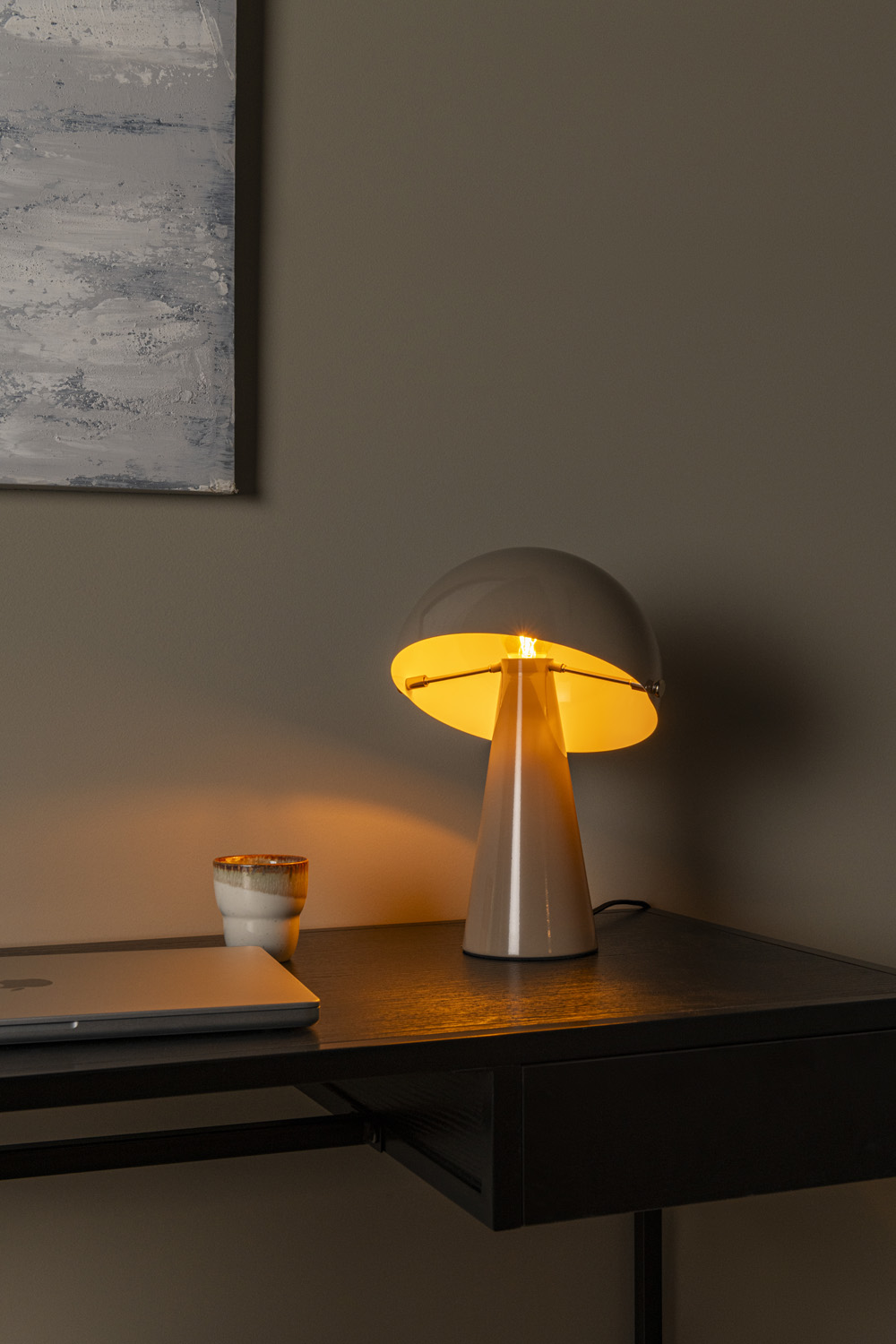 Tafellamp - Ø23cm - 1XE27 - Taupe
