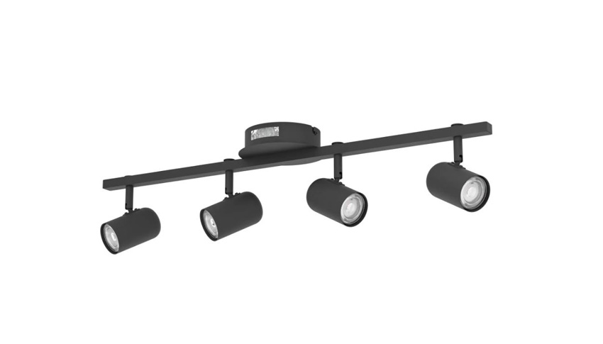 Spot en saillie - noir - 70x14x16cm - LED - 4x3,7W + 2x1W - 2700/4000/6500K - CCT switch