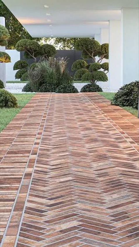 Carrelage de sol et mural Brickstone ambre mat 6x25cm