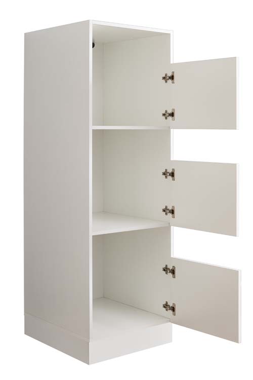 Meuble pour buanderie Decowash avec 3 compartiments blanc 50x67,5x162cm