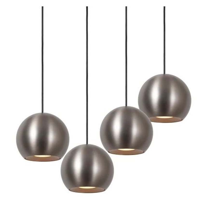 Lucide Premium MONTANA - Hanglamp - Ø55cm - LED Dimb. - CCT - 16x5,7W 2700K/4000K - Koffie