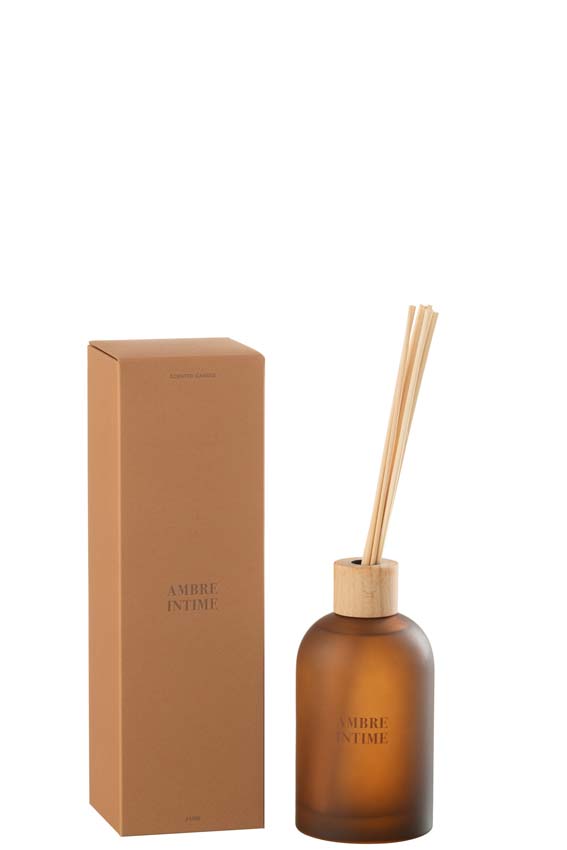 Bâtonnets parfumés Accords Essentiels Ambre Intime 8x8x28cm 250ml