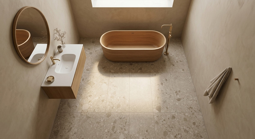 Carrelage de sol et mural Ceppo Milano greige 60x120cm