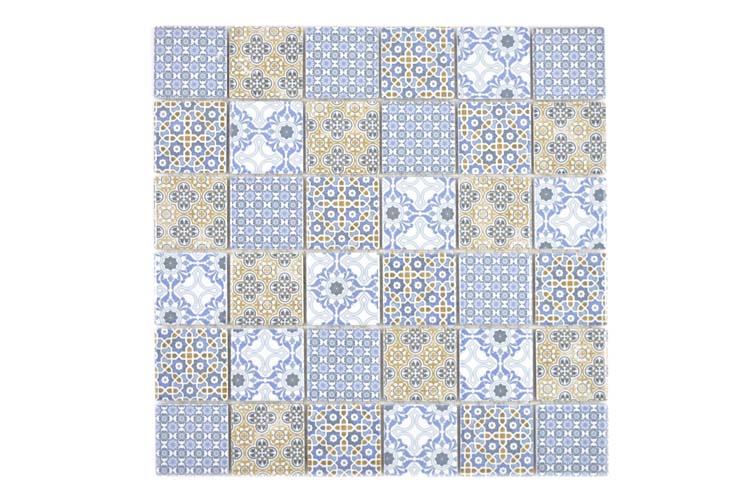 Mozaïek Retroclassic Mix Blue glanzend 29,7x29,7cm
