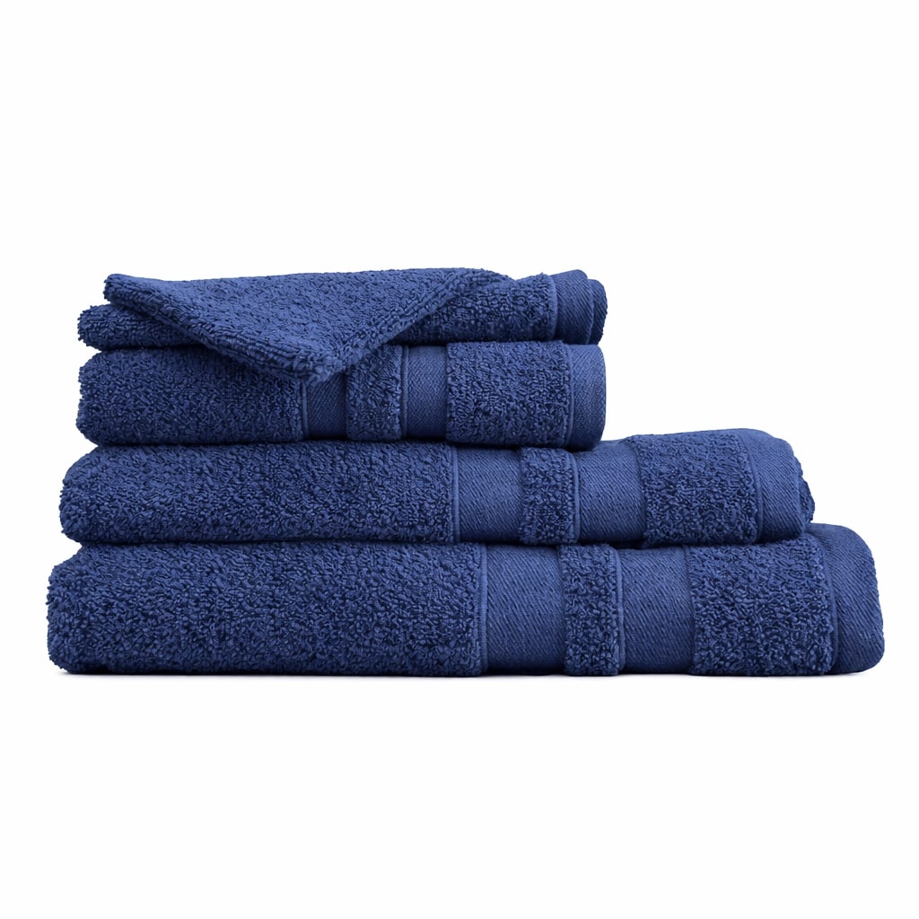 Serviette de douche Cosibel en coton indigo 100x150cm qualité hôtelière
