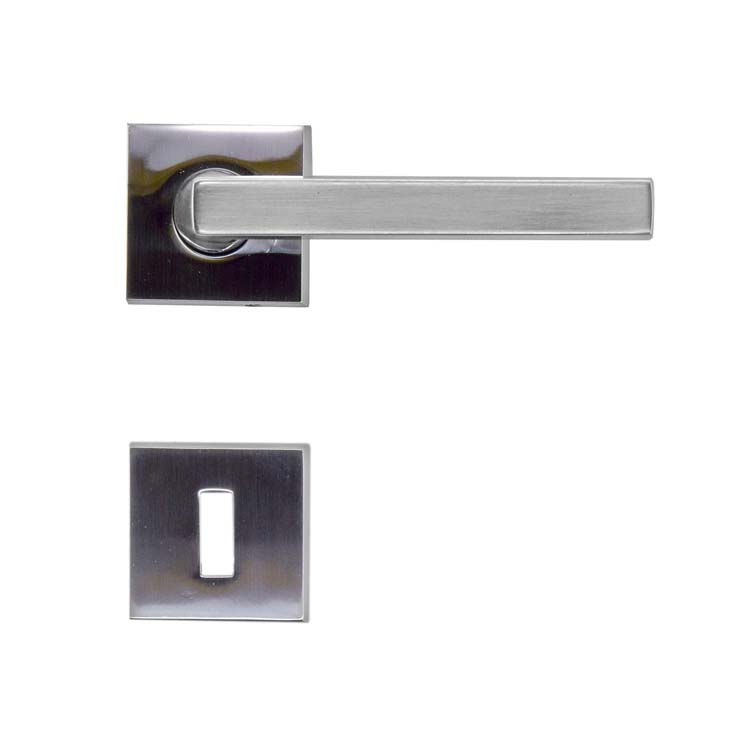 Poignée de porte pro erice look inox rosace barbe