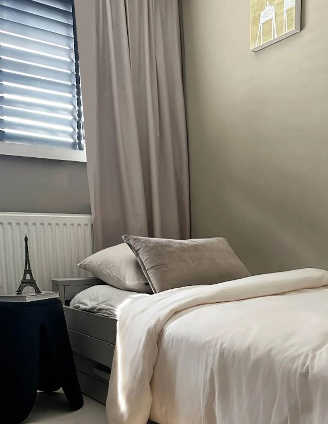 Overgordijn met haken zand 140x270cm