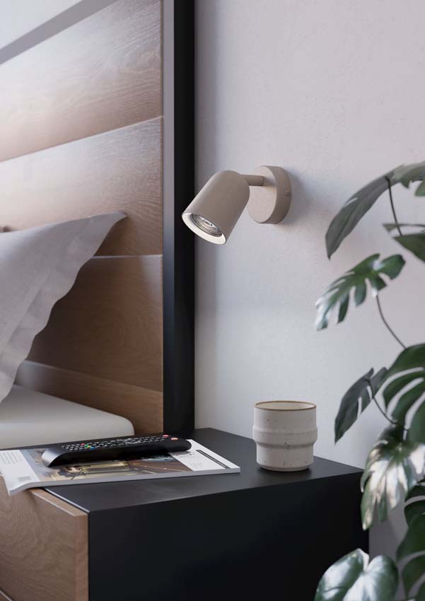 Wandlamp - Zand - Ø8xH11cm - Dimbaar - GU10 - 1x5W