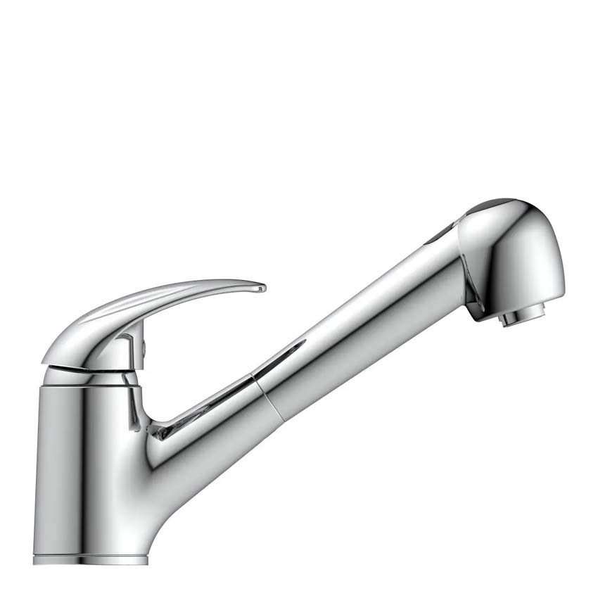 Keukenkraan Aiko chroom met uittrekbare uitloop