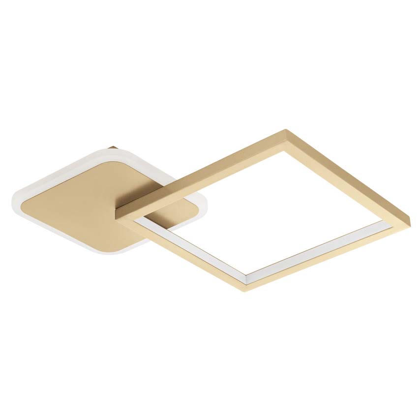 Plafonnière - Goud - 45x45cm - Dimbaar - LED - 1x23W - 2100lm - afstandsbediening