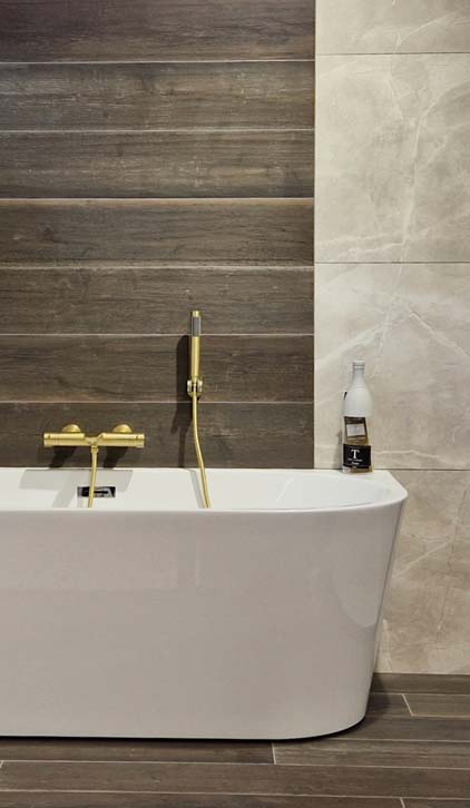 Keramisch parket Barista donkerbruin 20x120cm