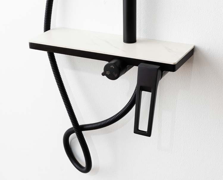 Colonne de baignoire et douche Magali noir mat