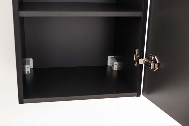 Armoire colonne Julia noir mat suspendue 170x40x35cm
