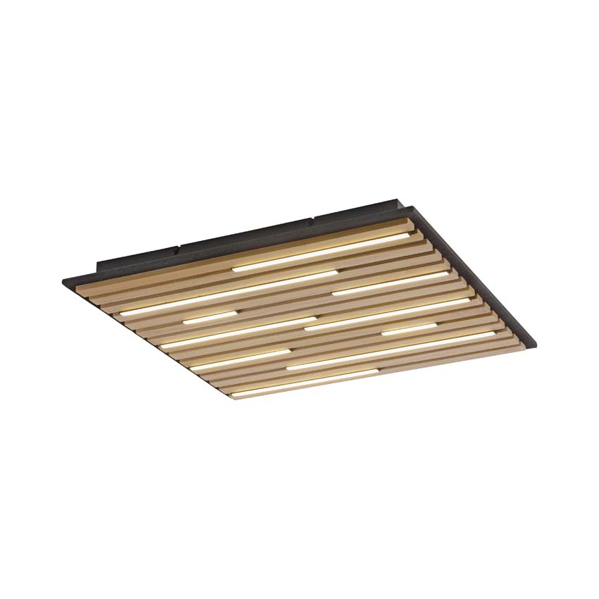 Plafonnier Line-Up natural wood - dimmable - 37W - 2700-5000K - IP20