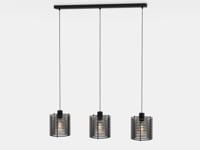 Lampe suspendue Aivo 3xE27 L88CM noir/bois