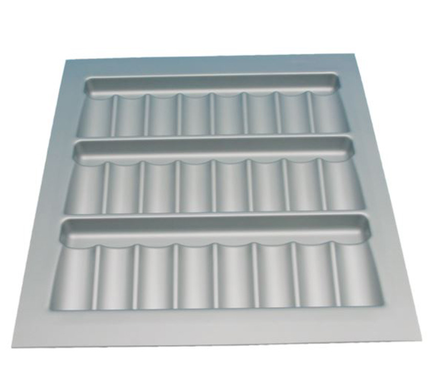 Kruideninzet kunststof lichtgrijs 400-450x440-500mm 24 potjes