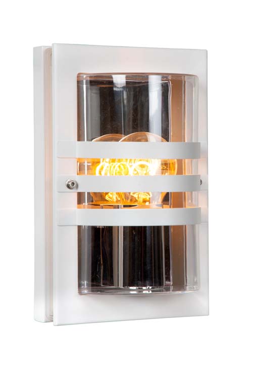 Lucide PRIVAS - Wandlamp Buiten - 1xE27 - IP44 - Wit - H24cm