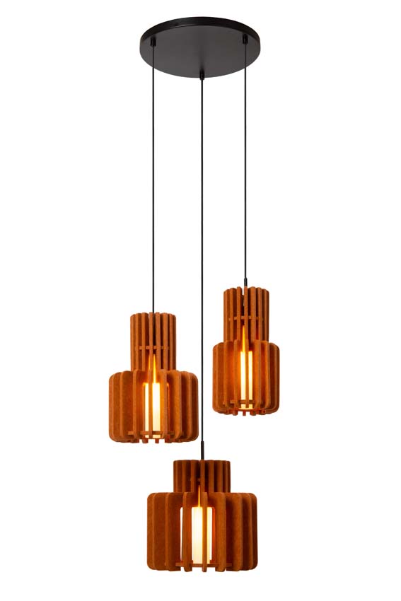 Hanglamp - terracotta - Ø50cm - 3xE27 - 40W