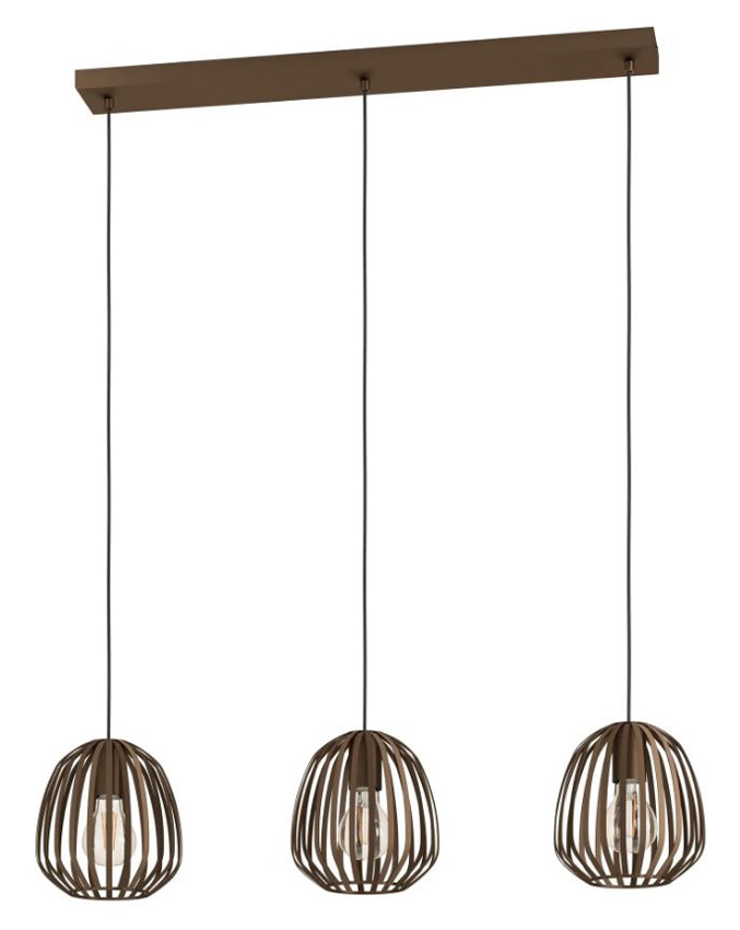Hanglamp - Brons - 90x19,5x110cm - Dimbaar - E27 - 3x40W
