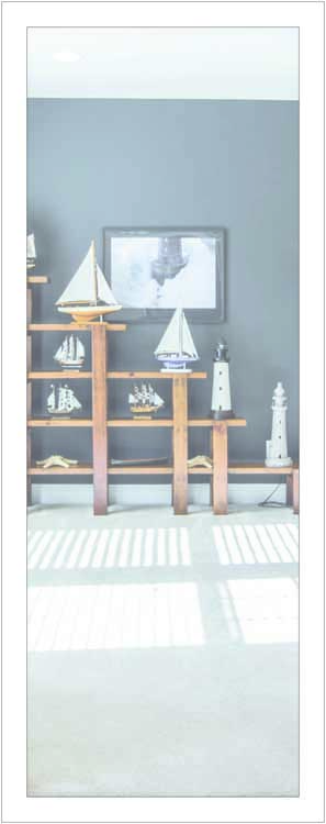 Complete deur 63cm steel look feeling wit 1R mat glas 201.5cm