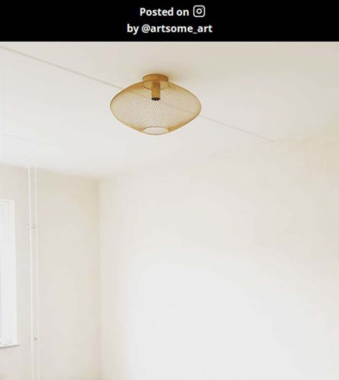 Plafonnier - or/laiton - Ø45cm - E27 - 40W