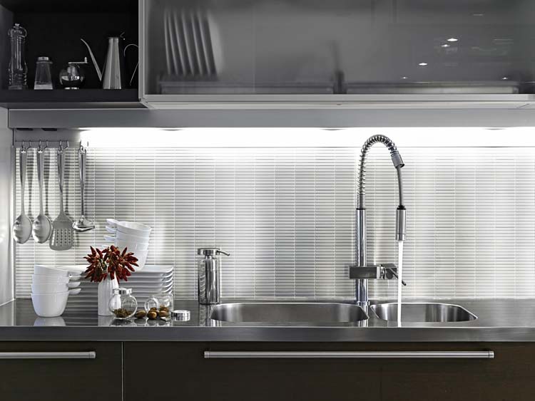 Mosaïque Finger blanc ancien brillant 28,2x30,8cm