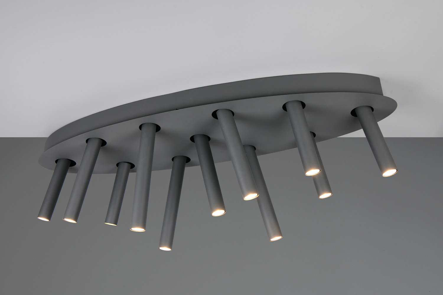Plafonnier - anthracite - L110cm - 11xmini GU10 max. 5W - ampoules non incluses
