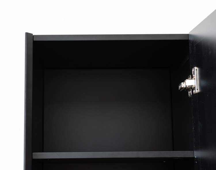 Armoire colonne Windsor noir mat suspendue 170x40x35cm