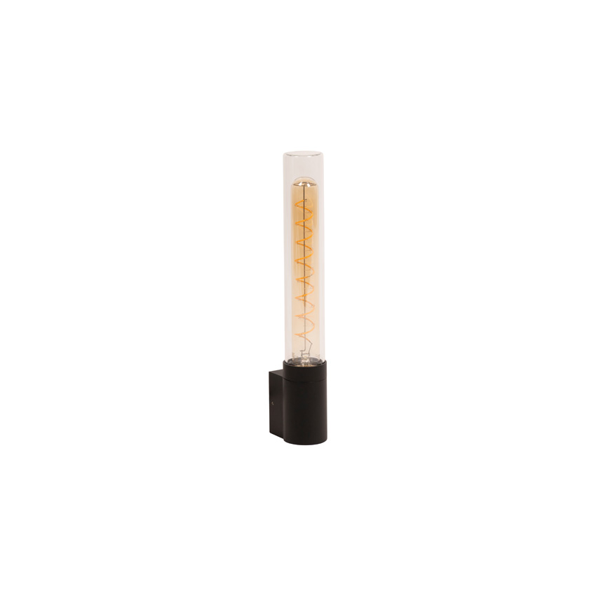 Lucide Essential Pilar - Applique murale intérieur/extérieur - 1xE27 - IP54 - Noir