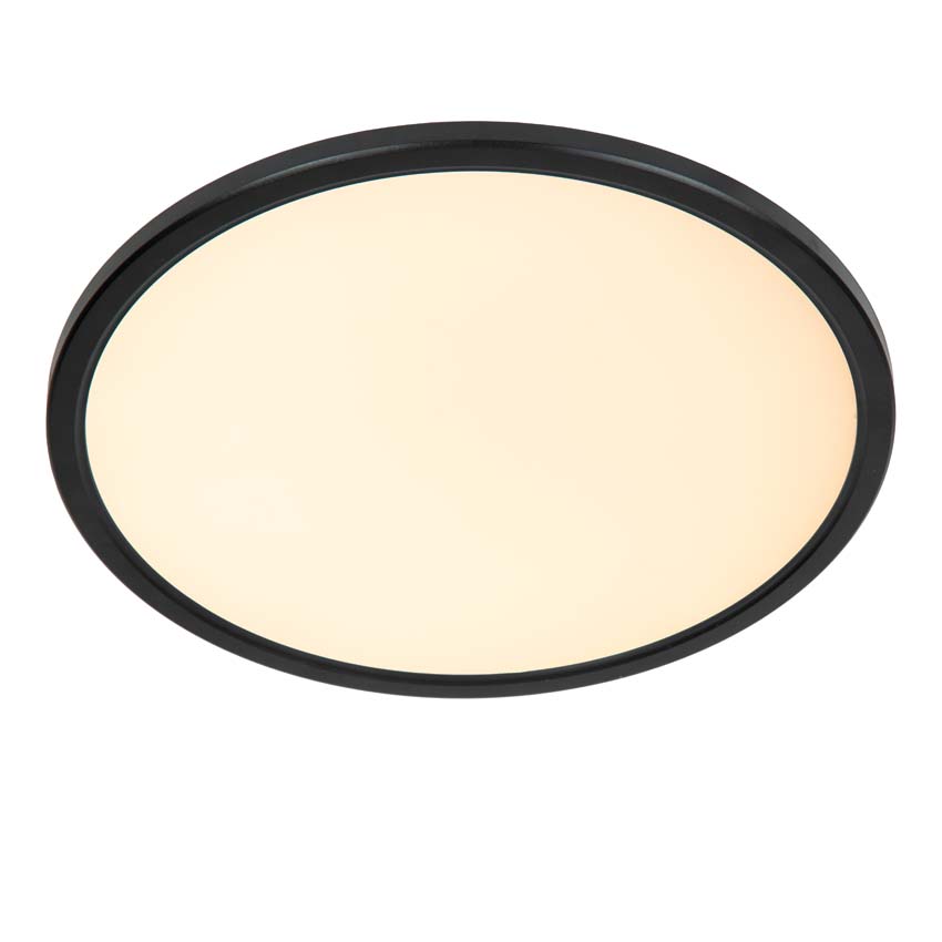 Lucide Castor - Plafonnier - Ø32cm - LED dimmable - CCT - 1x20W 2700K/6500K - RGB - Opalin