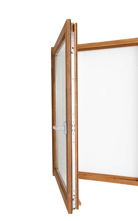Fenêtre tournante à 1 vantail Trae bois Meranti 55mm naturel L750xH1000mm ouvrant à gauche