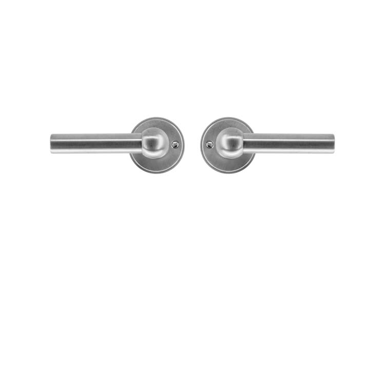 Poignée de porte grado 2x lucera look inox sans rosace