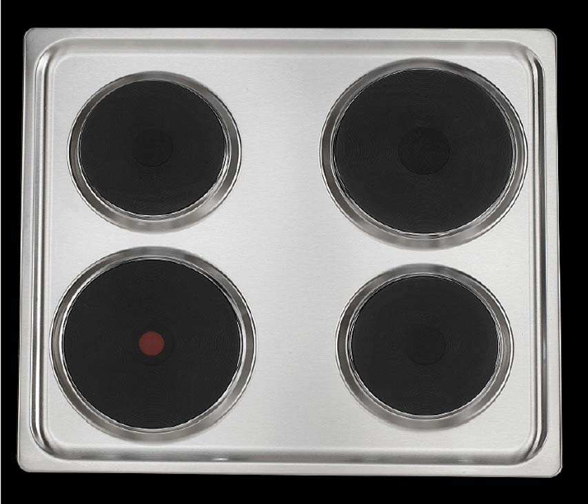 Cuisine Budget blanc/aspect bois 270cm - hotte murale en inox - avec appareils