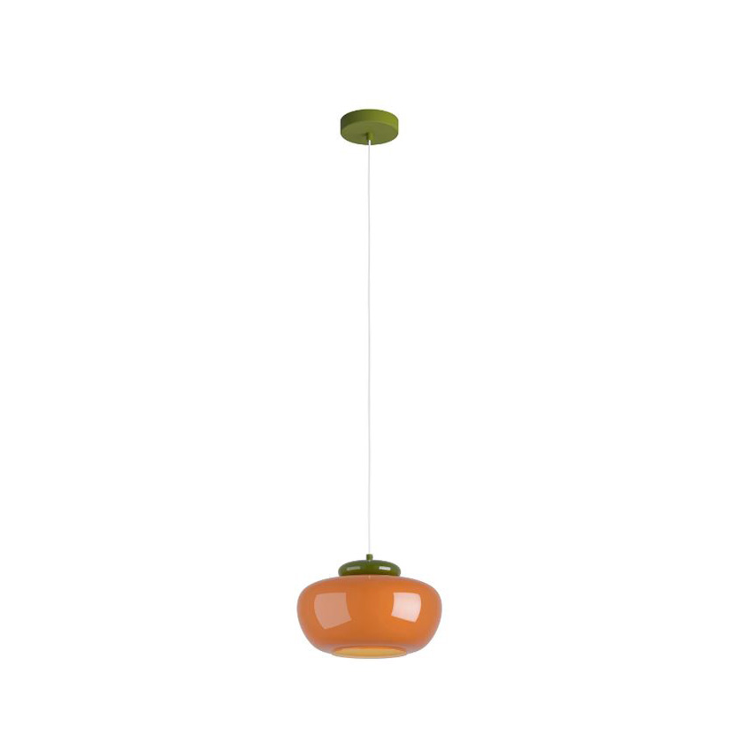 Suspension - orange/vert - Ø30x110cm - dimmable - E27 - 1x40W
