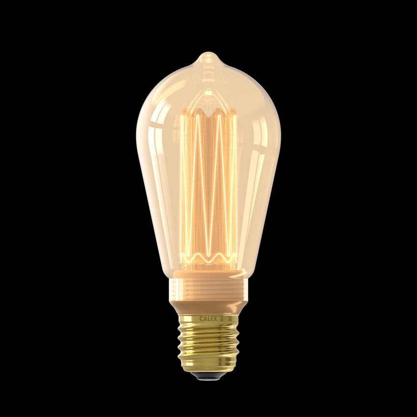LED lamp - Amber - Ø6,4x14cm - Dimbaar - E27 - 1x3,5W - 120lm - 1800K LED lamp - Amber - Ø6,4x14cm - Dimbaar - E27 - 1x3,5W - 120lm - 1800K