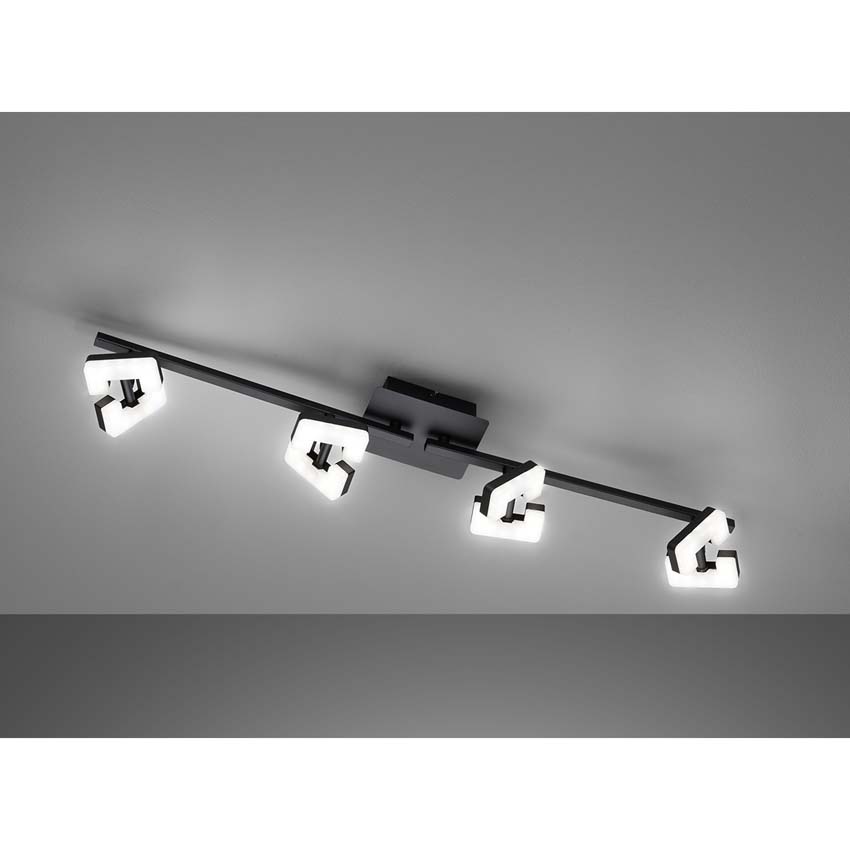 Plafondlamp Yar LED 4x4,5cm 3000K L78cm zwart