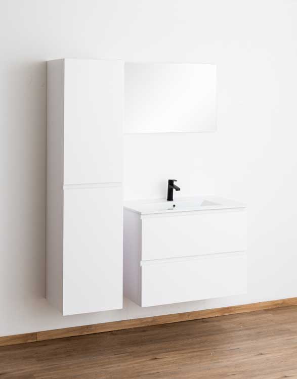 Badkamermeubel Bianca mat wit 800 mm wastafel glans