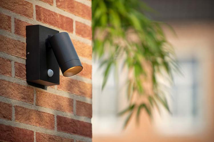 Spot mural - noir - GU10 - 50W - IP44