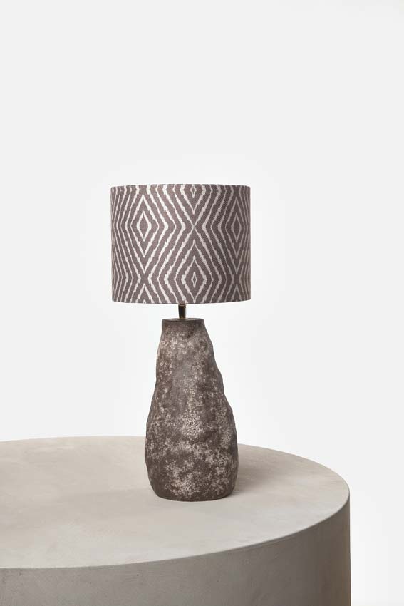 Lampe de table - Brun/sable/café - Ø25x45cm - Dimmable - E27 - 1x60W - Incl. abat-jour