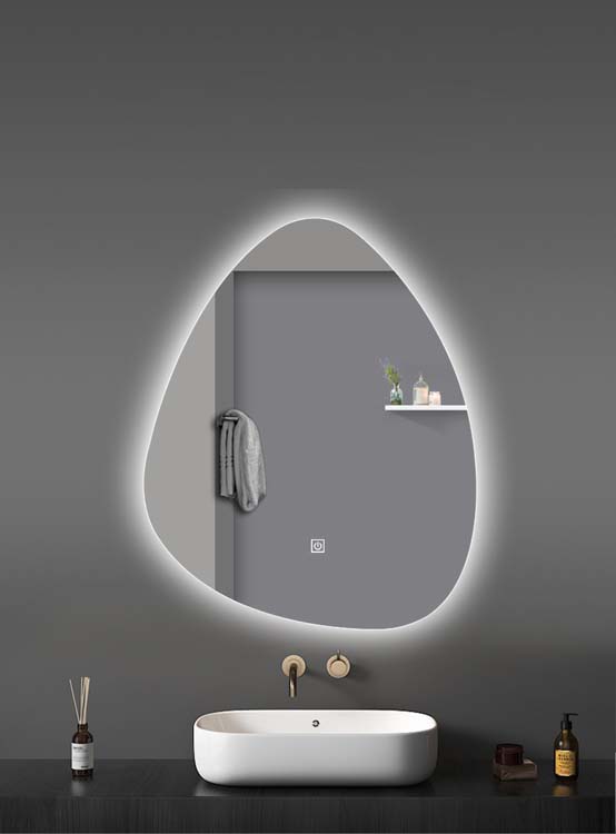 Miroir Valetta forme organique LED + anti-buée 60x100cm