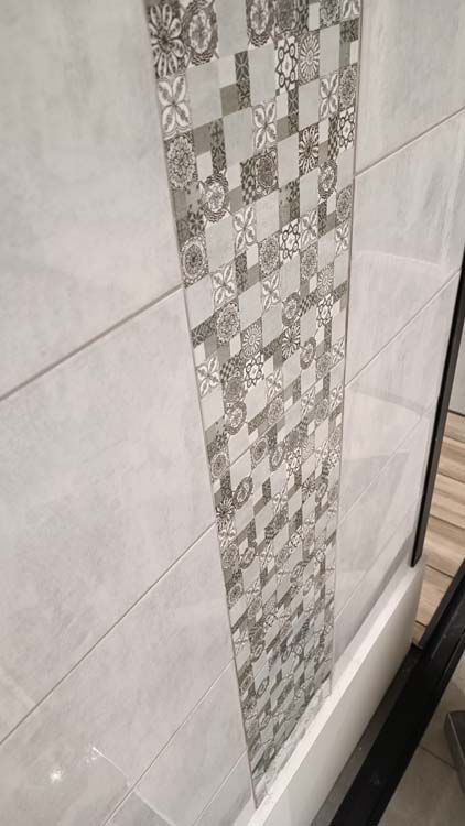 Wandtegel Ediz decor grijs 25x40cm