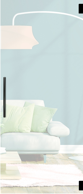 Porte intérieure vitrée complète Skyline Night mat 73x201cm poignée ronde noir + charnières