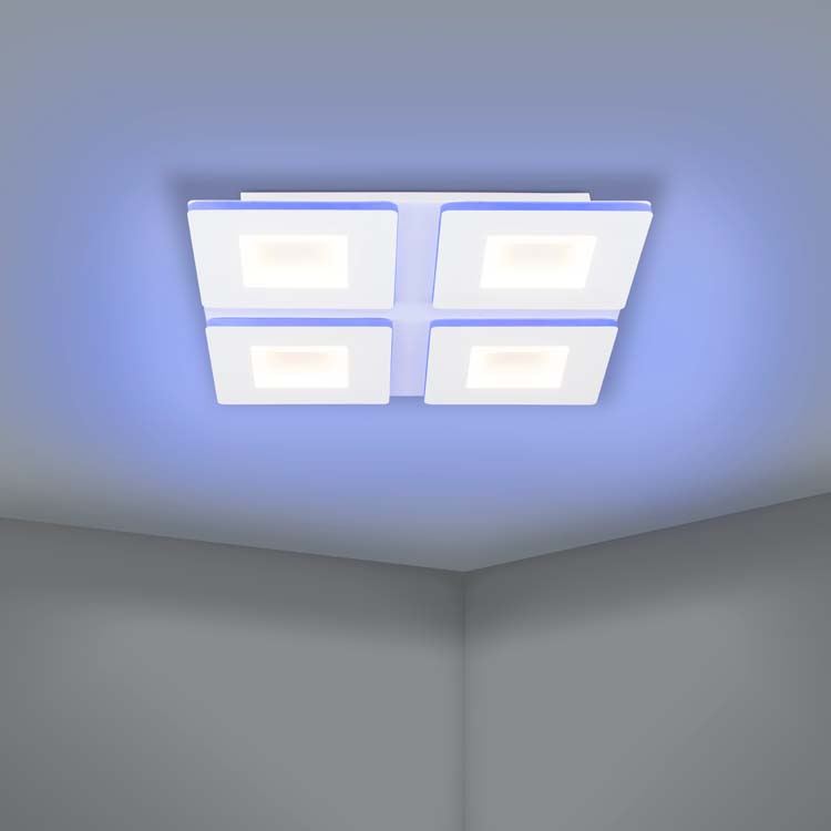 Plafondlamp - wit - 45x45cm - dimbaar - LED - 1x26,2W - 2700-6500K + RGB