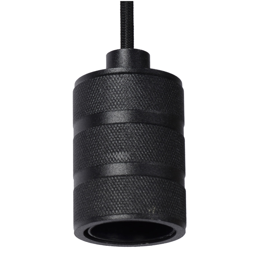 Hanglamp - Ø10cm - 1xE27 - Zwart