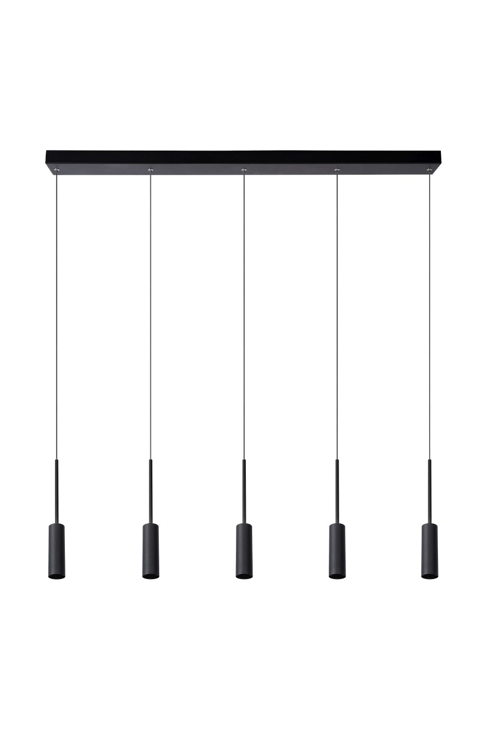 Hanglamp - zwart - LED - 5x7W - 2700K