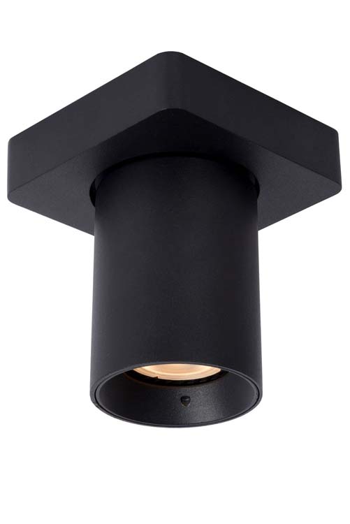 Lucide NIGEL - Plafondspot - GU10 - 1x5W 2200K/3000K - Zwart