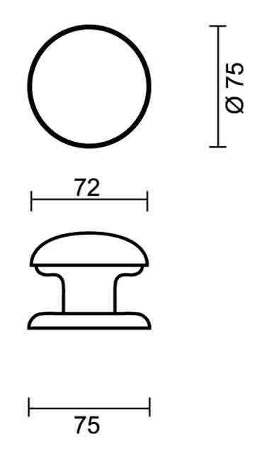 Bouton de porte Pro messina 805 old silver