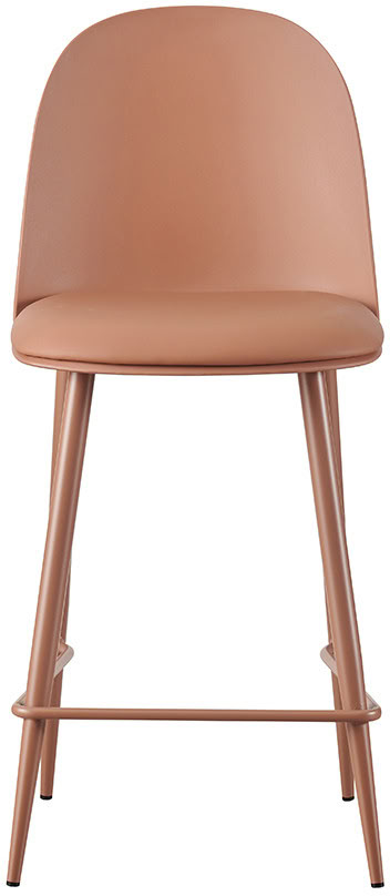 Chaise de bar Renilde terracotta