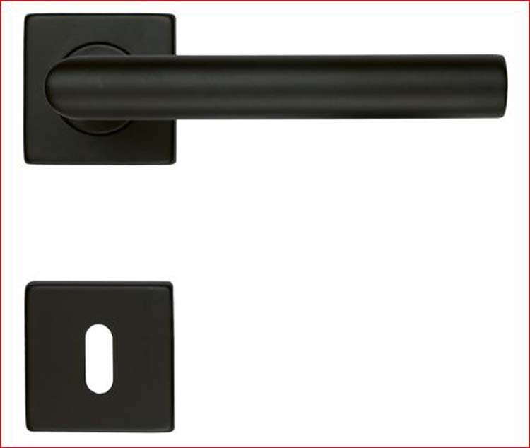 Poignée de porte pro square Belluno 19 mm noir R+E
